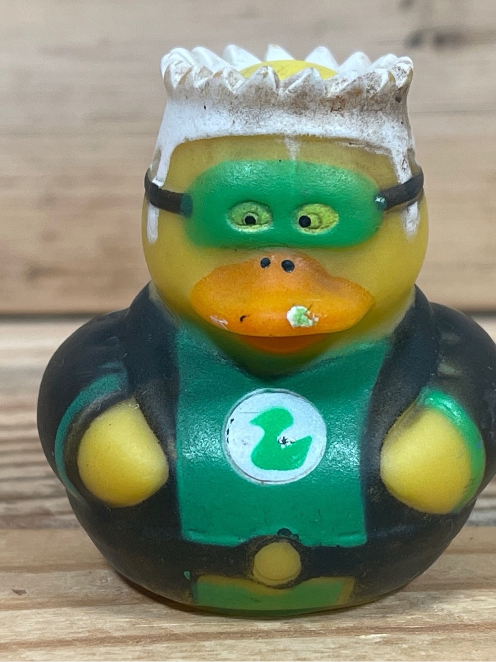 DC Comics Green Lantern Rubber Ducky Bath Tub Squirter 2” Water Pool Duck Figure